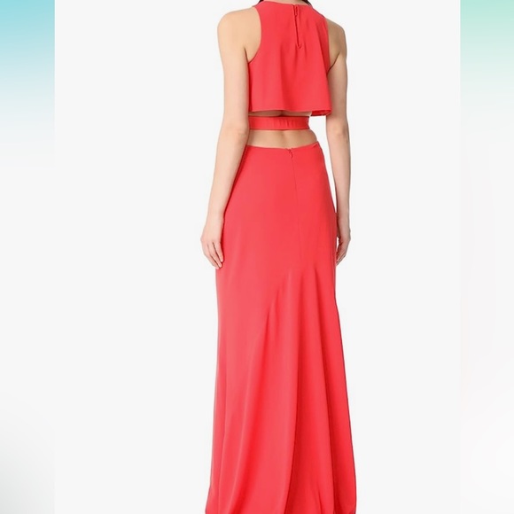 Halston Heritage Sleeveless Maxi Evening Dress - Picture 2 of 6